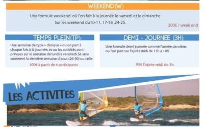 Programme windsurf pour les young guns du mois d’août.